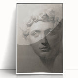 Vintage Grunge Bust Illustration - Distressed Classical Portrait Wall Art