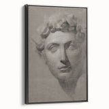 Vintage Grunge Bust Illustration - Distressed Classical Portrait Wall Art