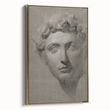 Vintage Grunge Bust Illustration - Distressed Classical Portrait Wall Art