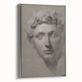 Vintage Grunge Bust Illustration - Distressed Classical Portrait Wall Art