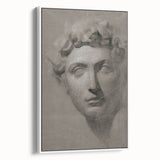 Vintage Grunge Bust Illustration - Distressed Classical Portrait Wall Art
