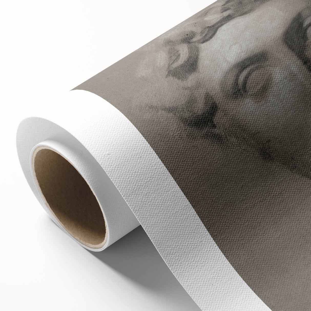 Vintage Grunge Bust Illustration - Distressed Classical Portrait Wall Art
