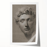 Vintage Grunge Bust Illustration - Distressed Classical Portrait Wall Art