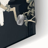 Grunge Parrot and Pomegranate Art - Vintage Dark Botanical Wall Print