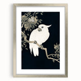 Grunge Parrot and Pomegranate Art - Vintage Dark Botanical Wall Print