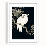 Grunge Parrot and Pomegranate Art - Vintage Dark Botanical Wall Print