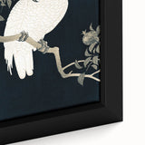 Grunge Parrot and Pomegranate Art - Vintage Dark Botanical Wall Print