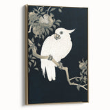 Grunge Parrot and Pomegranate Art - Vintage Dark Botanical Wall Print