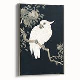 Grunge Parrot and Pomegranate Art - Vintage Dark Botanical Wall Print