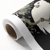 Grunge Parrot and Pomegranate Art - Vintage Dark Botanical Wall Print