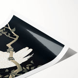 Grunge Parrot and Pomegranate Art - Vintage Dark Botanical Wall Print