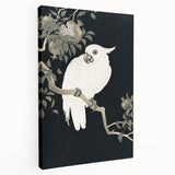 Grunge Parrot and Pomegranate Art - Vintage Dark Botanical Wall Print