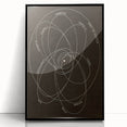 Grunge Orbital Paths Illustration - Vintage Astronomy Wall Art Print