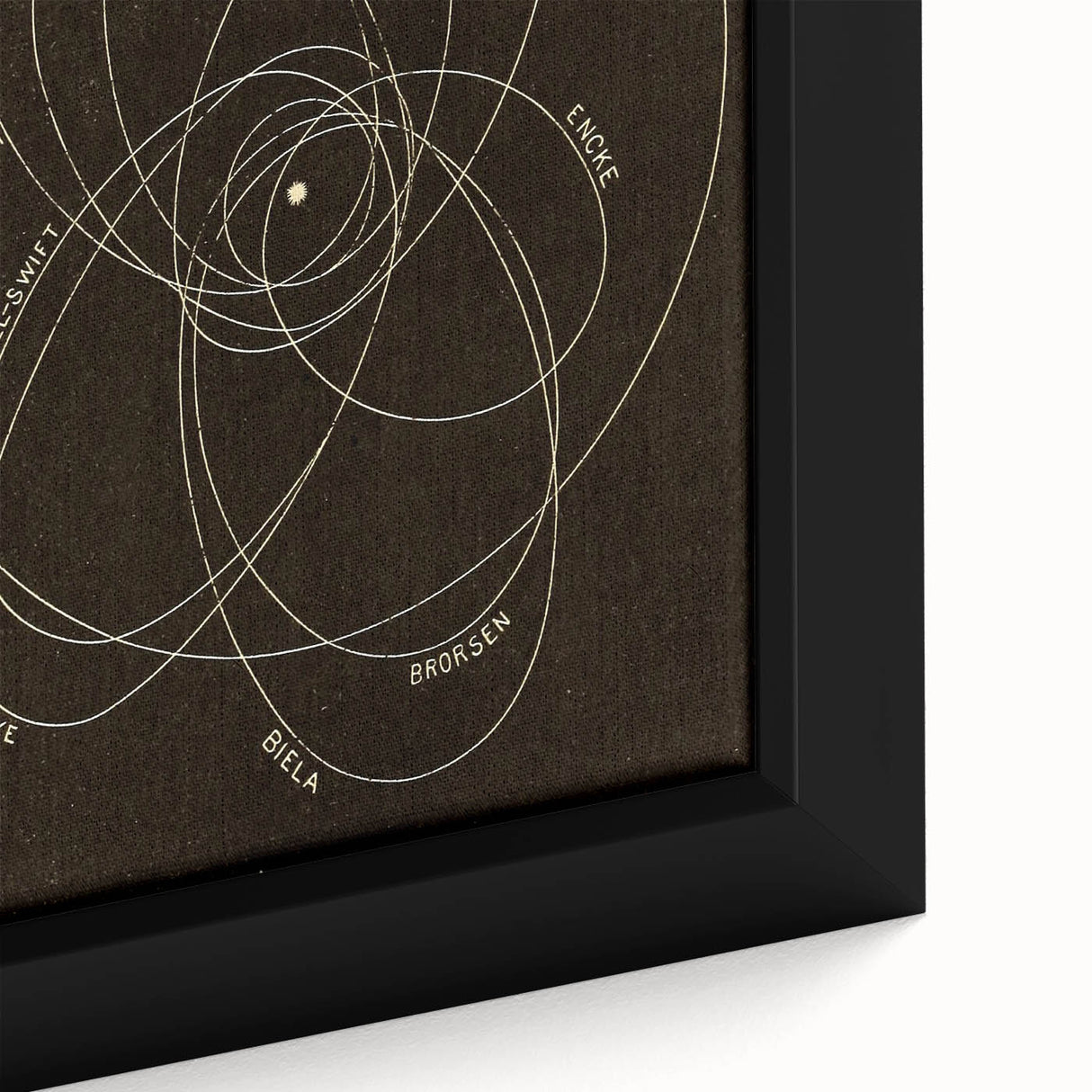 Grunge Orbital Paths Illustration - Vintage Astronomy Wall Art Print