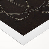 Grunge Orbital Paths Illustration - Vintage Astronomy Wall Art Print