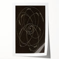 Grunge Orbital Paths Illustration - Vintage Astronomy Wall Art Print