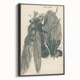 Vintage Grunge Insect Anatomy Print - Detailed Scientific Wall Art