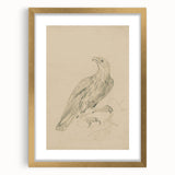 Abstract Grunge Eagle Sketch - Vintage Bird Wall Art Print