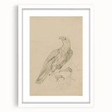 Abstract Grunge Eagle Sketch - Vintage Bird Wall Art Print