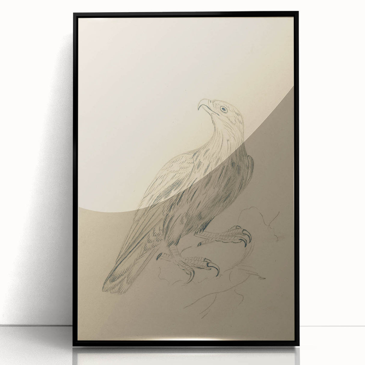 Abstract Grunge Eagle Sketch - Vintage Bird Wall Art Print