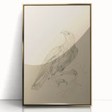 Abstract Grunge Eagle Sketch - Vintage Bird Wall Art Print