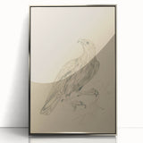 Abstract Grunge Eagle Sketch - Vintage Bird Wall Art Print