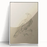 Abstract Grunge Eagle Sketch - Vintage Bird Wall Art Print