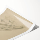 Abstract Grunge Eagle Sketch - Vintage Bird Wall Art Print