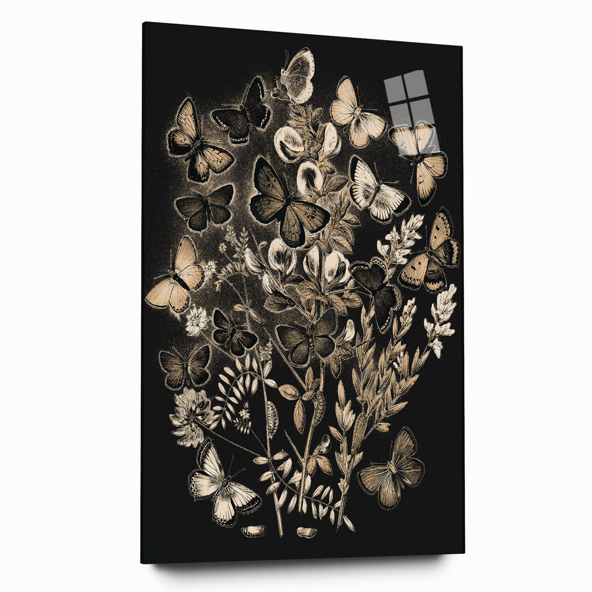 Abstract Grunge Butterfly Wall Art - Urban Grunge Aesthetic Canvas Print