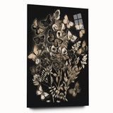 Abstract Grunge Butterfly Wall Art - Urban Grunge Aesthetic Canvas Print