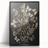 Abstract Grunge Butterfly Wall Art - Urban Grunge Aesthetic Canvas Print