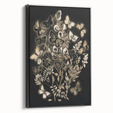 Abstract Grunge Butterfly Wall Art - Urban Grunge Aesthetic Canvas Print