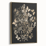Abstract Grunge Butterfly Wall Art - Urban Grunge Aesthetic Canvas Print