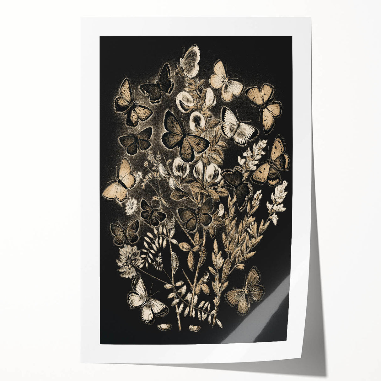 Abstract Grunge Butterfly Wall Art - Urban Grunge Aesthetic Canvas Print