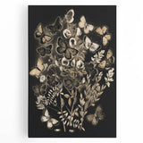 Abstract Grunge Butterfly Wall Art - Urban Grunge Aesthetic Canvas Print