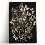 Abstract Grunge Butterfly Wall Art - Urban Grunge Aesthetic Canvas Print