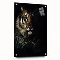 Abstract Grunge Tiger Wall Art - Dark Urban Grunge Canvas Print Decor