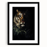 Abstract Grunge Tiger Wall Art - Dark Urban Grunge Canvas Print Decor