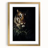Abstract Grunge Tiger Wall Art - Dark Urban Grunge Canvas Print Decor
