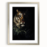 Abstract Grunge Tiger Wall Art - Dark Urban Grunge Canvas Print Decor