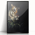 Abstract Grunge Tiger Wall Art - Dark Urban Grunge Canvas Print Decor