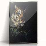 Abstract Grunge Tiger Wall Art - Dark Urban Grunge Canvas Print Decor