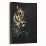 Abstract Grunge Tiger Wall Art - Dark Urban Grunge Canvas Print Decor