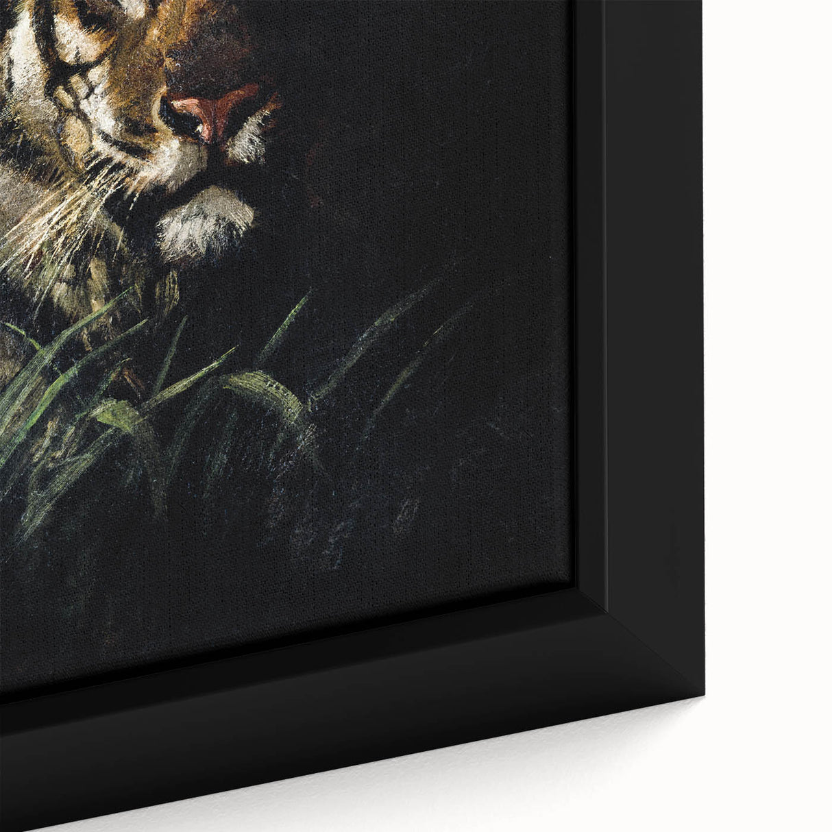 Abstract Grunge Tiger Wall Art - Dark Urban Grunge Canvas Print Decor