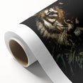 Abstract Grunge Tiger Wall Art - Dark Urban Grunge Canvas Print Decor