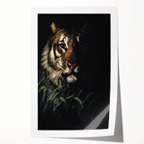 Abstract Grunge Tiger Wall Art - Dark Urban Grunge Canvas Print Decor