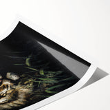 Abstract Grunge Tiger Wall Art - Dark Urban Grunge Canvas Print Decor