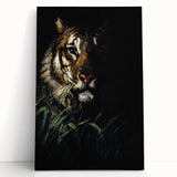Abstract Grunge Tiger Wall Art - Dark Urban Grunge Canvas Print Decor