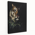 Abstract Grunge Tiger Wall Art - Dark Urban Grunge Canvas Print Decor
