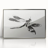 Grunge Insect Sketch Art Print - Abstract Dragonfly Canvas - Edgy Decor